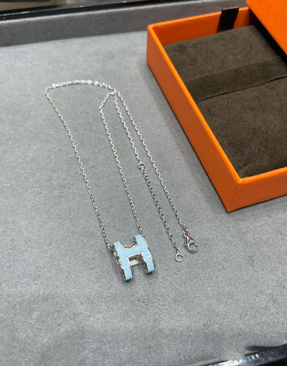 [ECHO ]POP H SKY BLUE NECKLACE