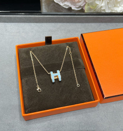[ECHO ]POP H SKY BLUE NECKLACE