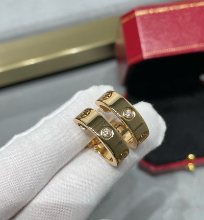[ECHO ]LOVE 5.5MM 1 DIAMOND EARRINGS