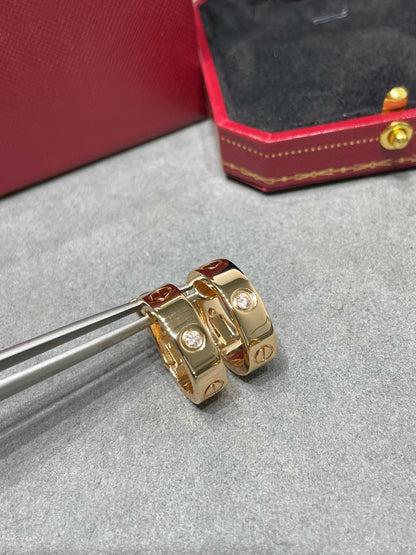 [ECHO ]LOVE 5.5MM 1 DIAMOND EARRINGS