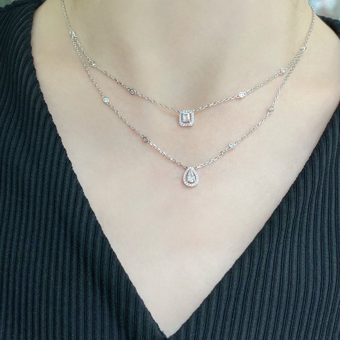 [ECHO]MY TWIN 2 ROW DIAMOND NECKLACE