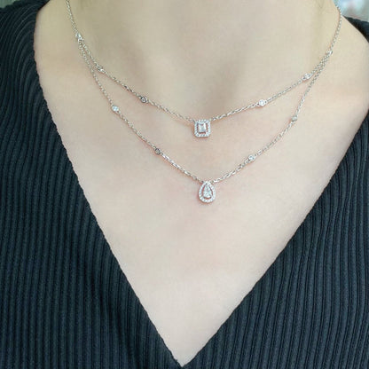 [ECHO]MY TWIN 2 ROW DIAMOND NECKLACE