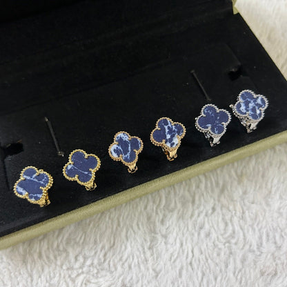 [ECHO ]CLOVER PIETERSITE MEDIUM STUD EARRINGS