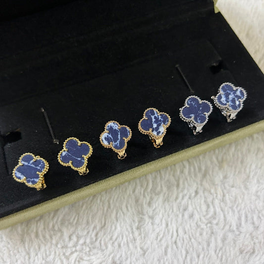 [ECHO ]CLOVER PIETERSITE MEDIUM STUD EARRINGS