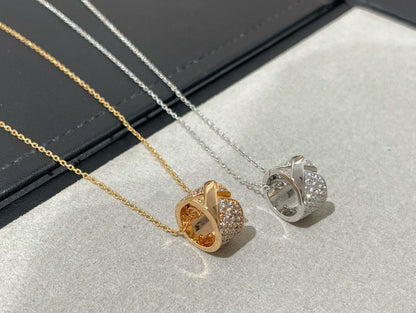 [ECHO ]LIENS EVIDENCE DIAMOND PAVED NECKLACE