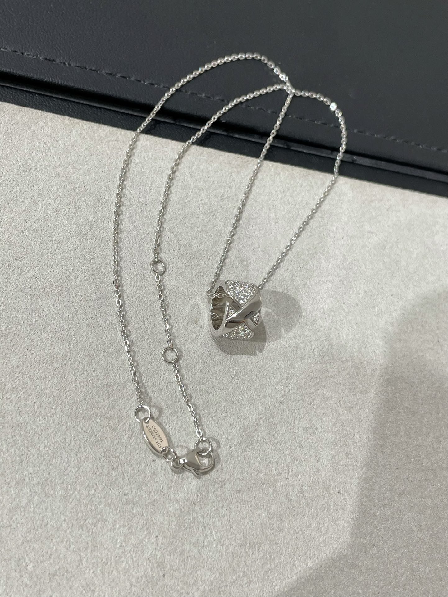 [ECHO ]LIENS EVIDENCE DIAMOND PAVED NECKLACE