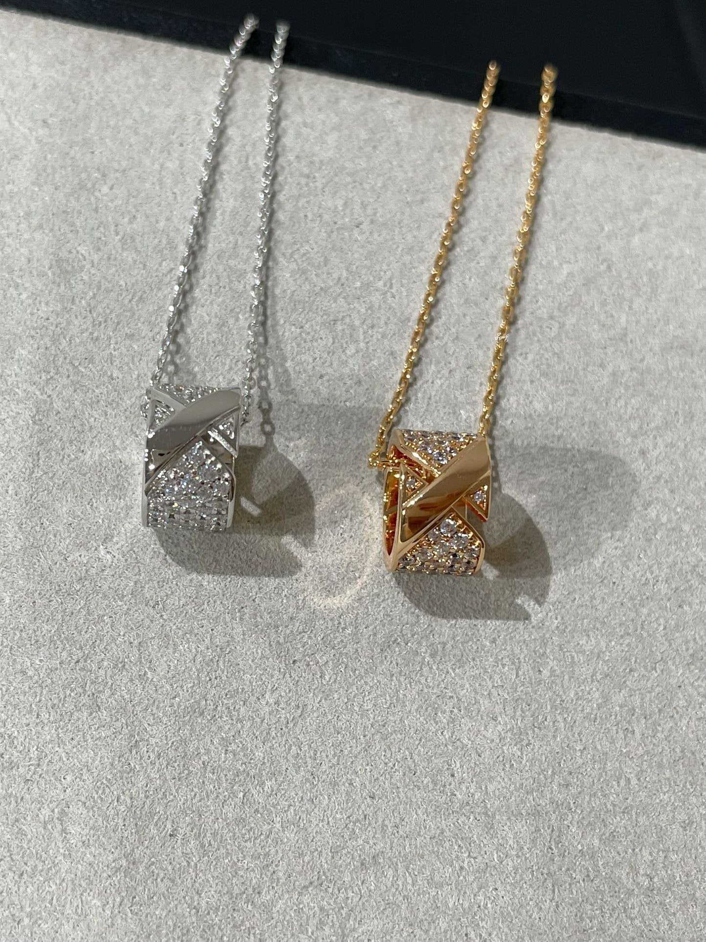 [ECHO ]LIENS EVIDENCE DIAMOND PAVED NECKLACE