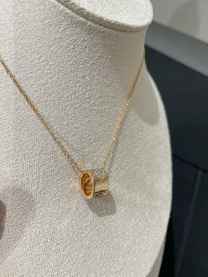 [ECHO ]LIENS EVIDENCE DIAMOND PAVED NECKLACE