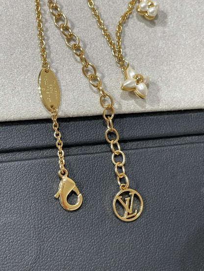 [ECHO ]FLOWERGRAM GOLD MOP DOUBLE ROW NECKLACE