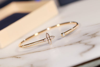 [ECHO ]IDYLLE GOLD OPEN BRACELET DIAMOND PAVED