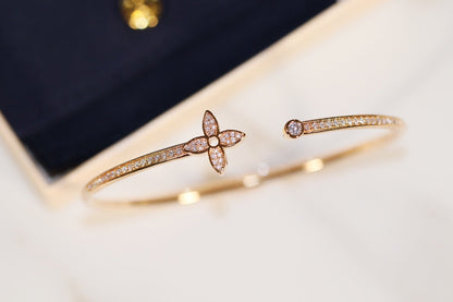 [ECHO ]IDYLLE GOLD OPEN BRACELET DIAMOND PAVED