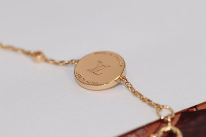 [ECHO ]STAR AND SUN 4 MOTIF PINK GOLD MALACHITE BRACELET