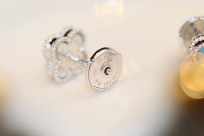 [ECHO ]CLOVER MINI TURQUOISE SILVER STUD EARRINGS