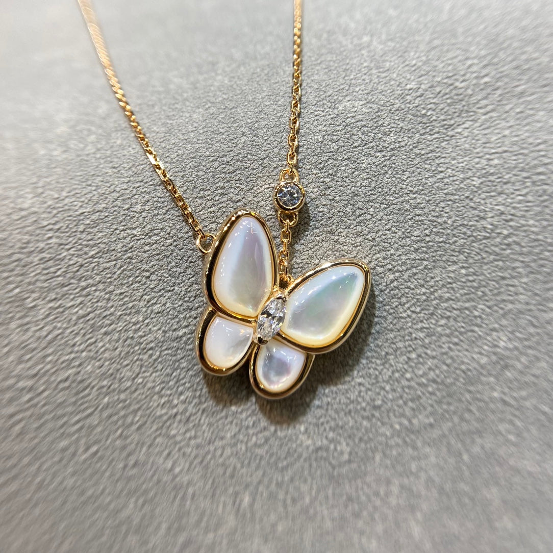 [ECHO ]BUTTERFLY MOP DIAMOND NECKLACE
