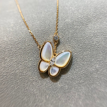 [ECHO ]BUTTERFLY MOP DIAMOND NECKLACE