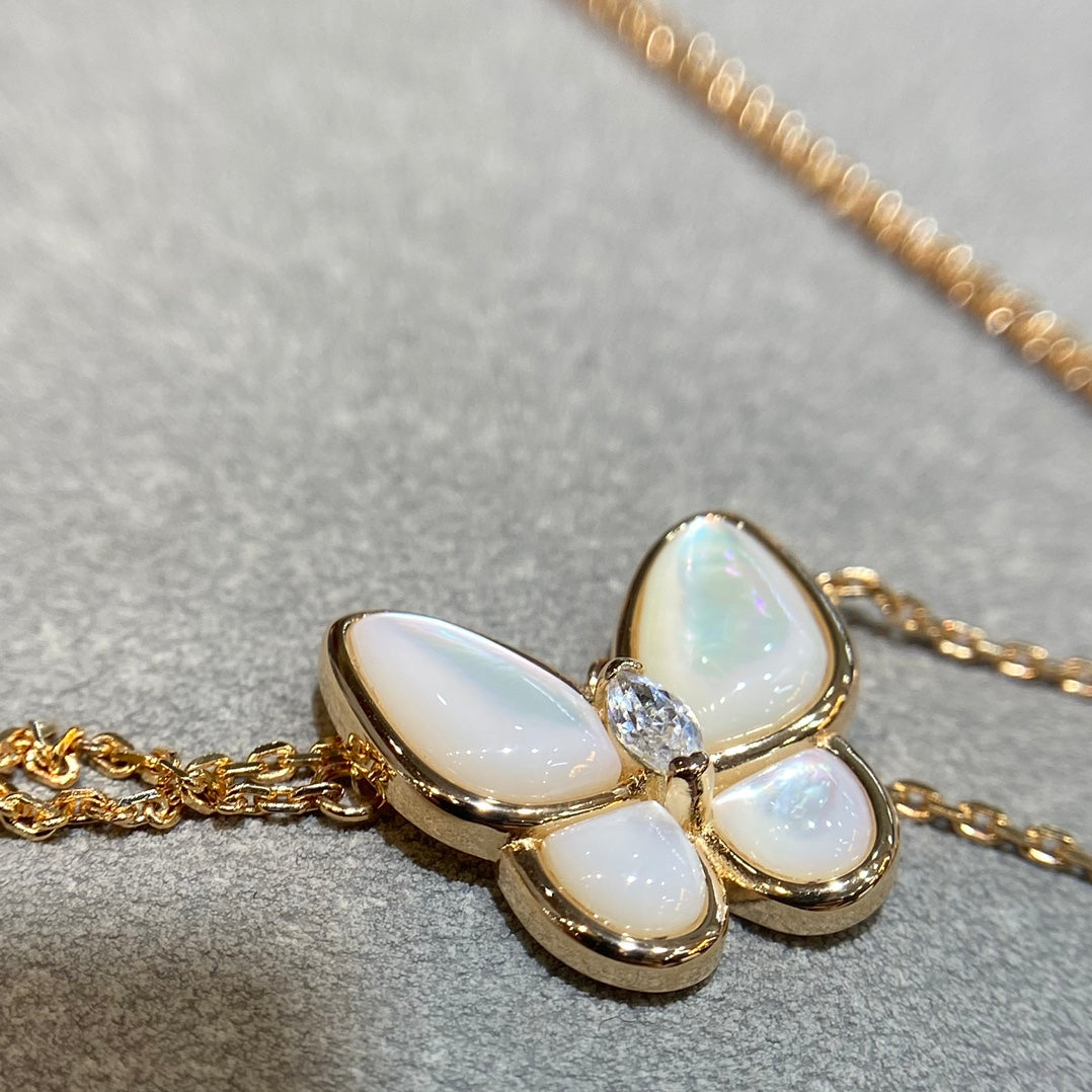 [ECHO ]BUTTERFLY MOP DIAMOND NECKLACE