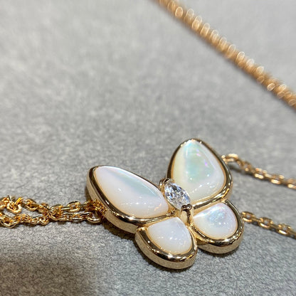 [ECHO ]BUTTERFLY MOP DIAMOND NECKLACE
