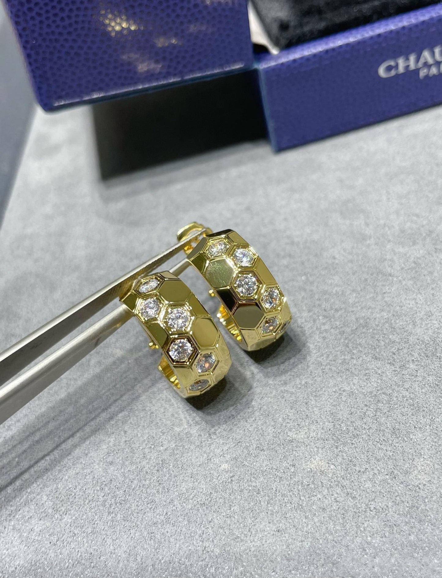[ECHO ]BEE LOVE DIAMOND HOOP EARRINGS