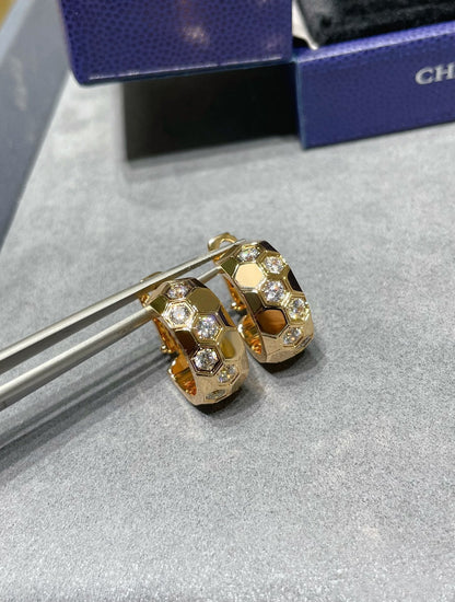 [ECHO ]BEE LOVE DIAMOND HOOP EARRINGS