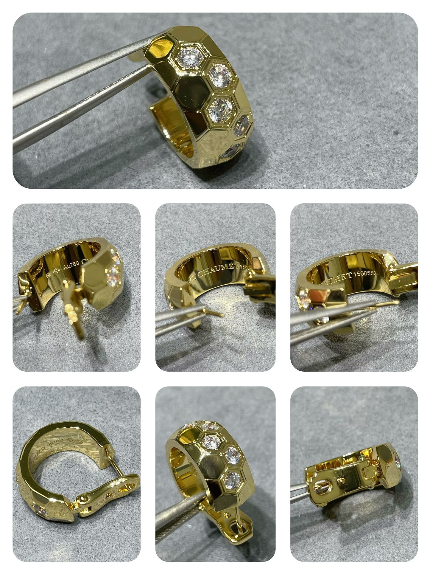 [ECHO ]BEE LOVE DIAMOND HOOP EARRINGS