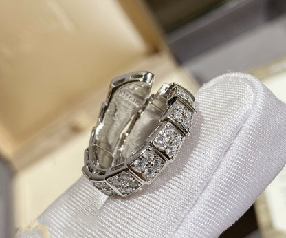 [ECHO ]SERPENTI RING SILVER DIAMOND PAVED