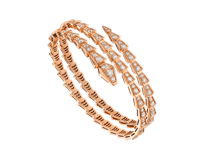 [ECHO ]SERPENTI BRACELET PINK GOLD DIAMOND DOUBLE ROW