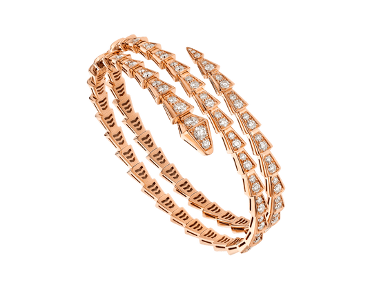 [ECHO ]SERPENTI BRACELET PINK GOLD DIAMOND DOUBLE ROW