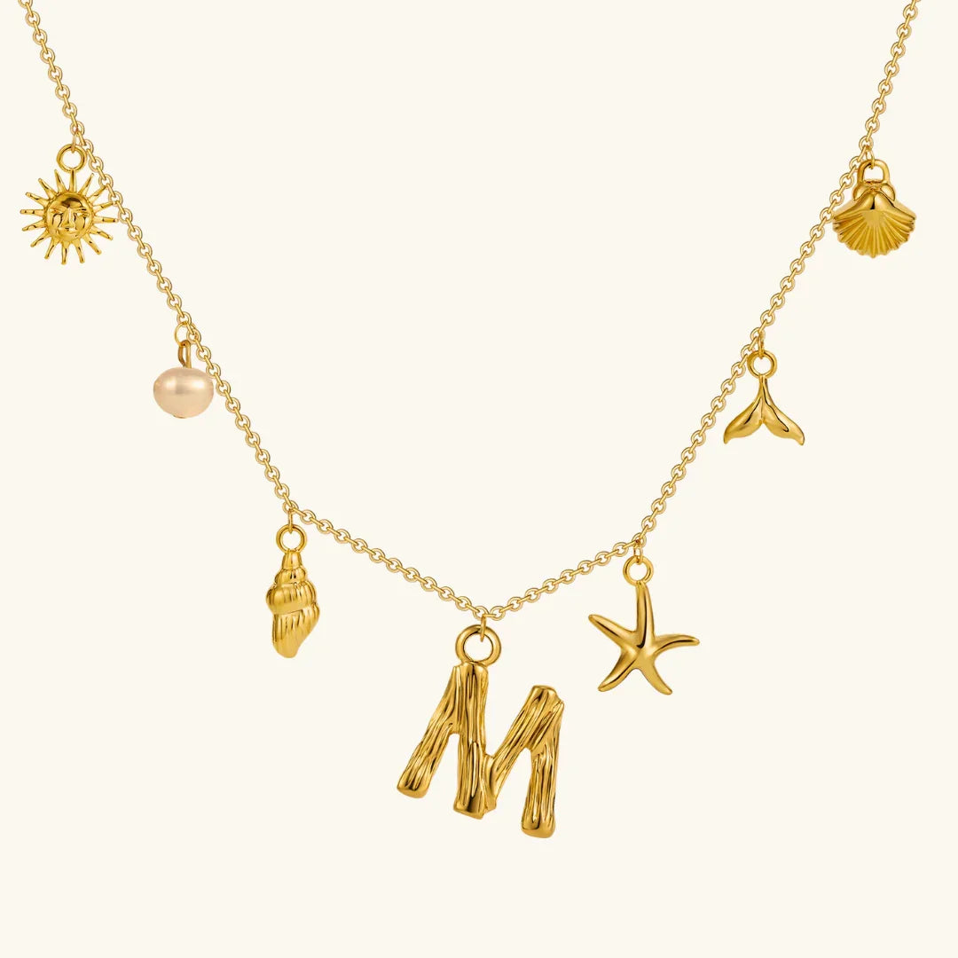 [Echo Fine]Avaria Ocean Initial Necklace