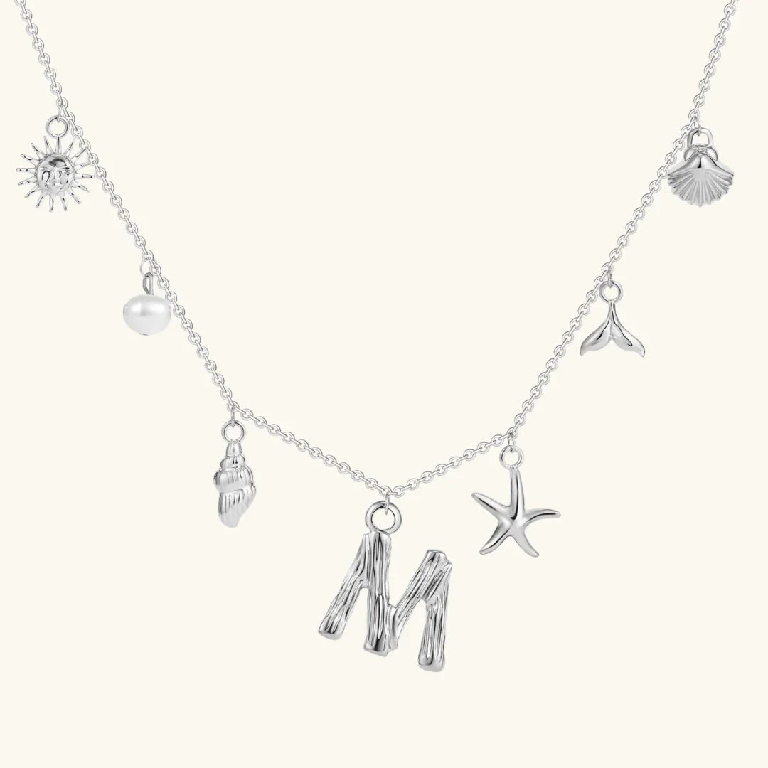 [Echo Fine]Avaria Ocean Initial Necklace