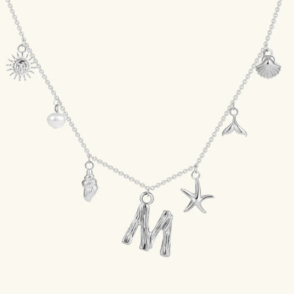 [Echo Fine]Avaria Ocean Initial Necklace