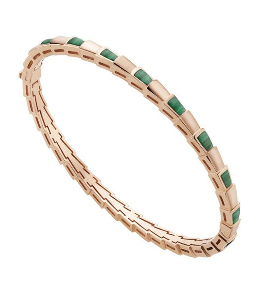 [ECHO ]SERPENTI BRACELET PINK GOLD MALACHITE