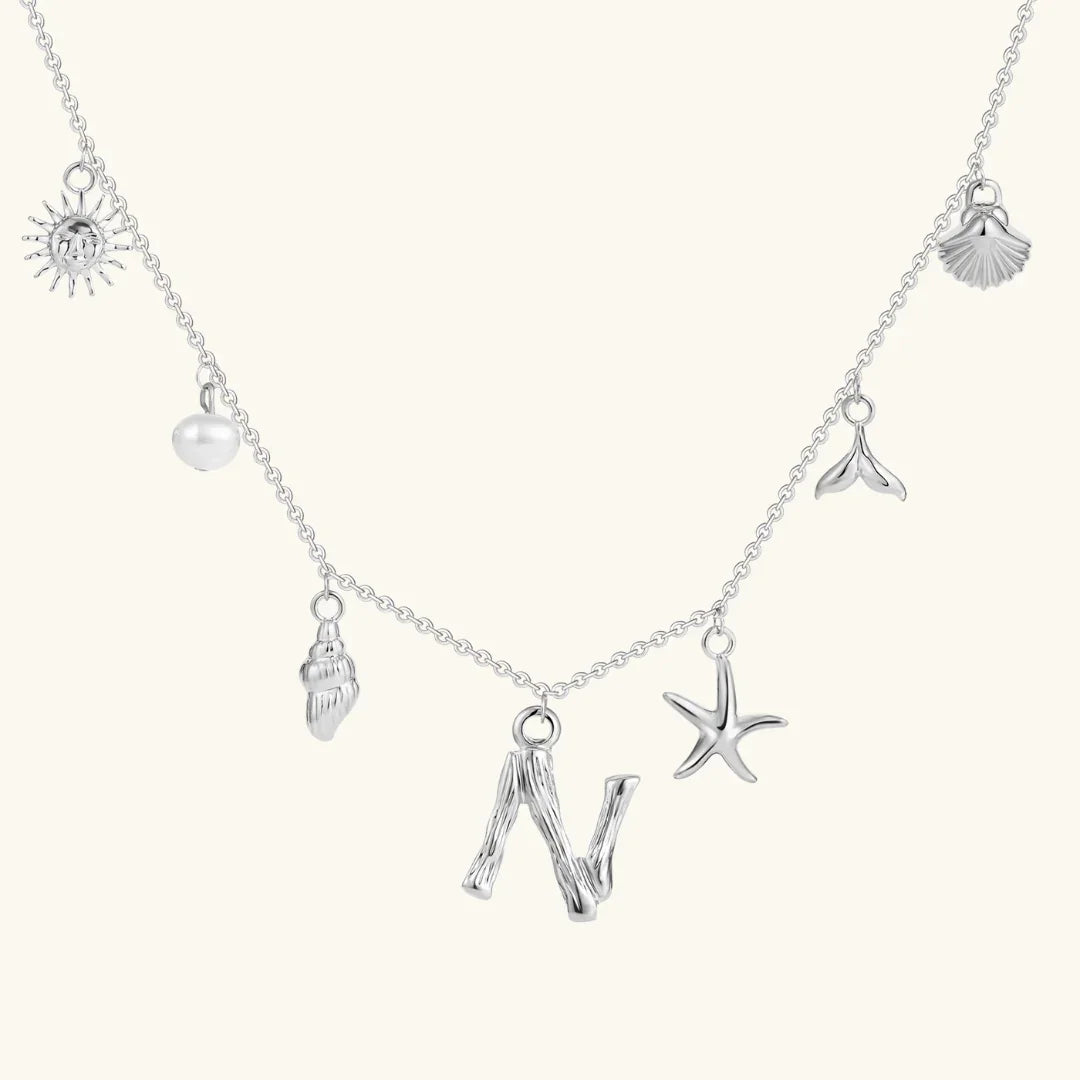 [Echo Fine]Avaria Ocean Initial Necklace