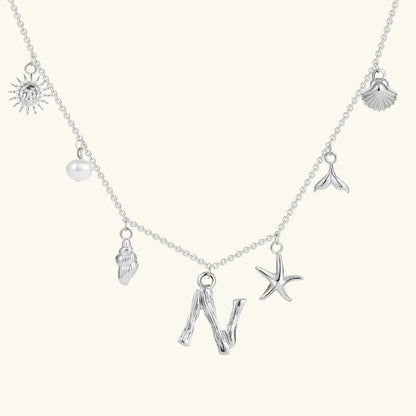 [Echo Fine]Avaria Ocean Initial Necklace