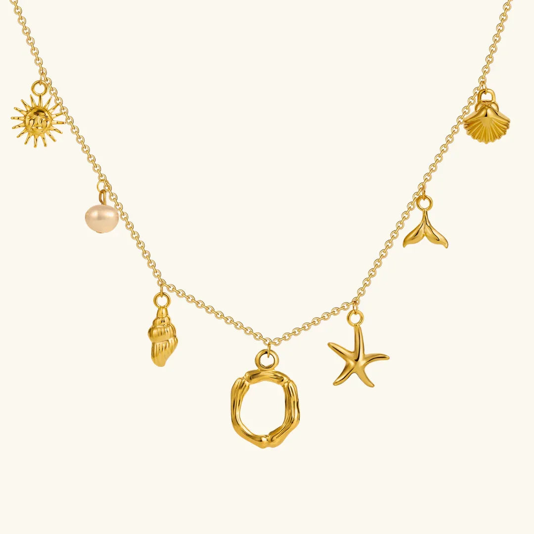 [Echo Fine]Avaria Ocean Initial Necklace