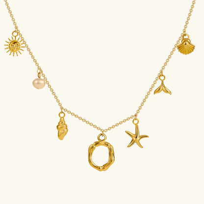 [Echo Fine]Avaria Ocean Initial Necklace