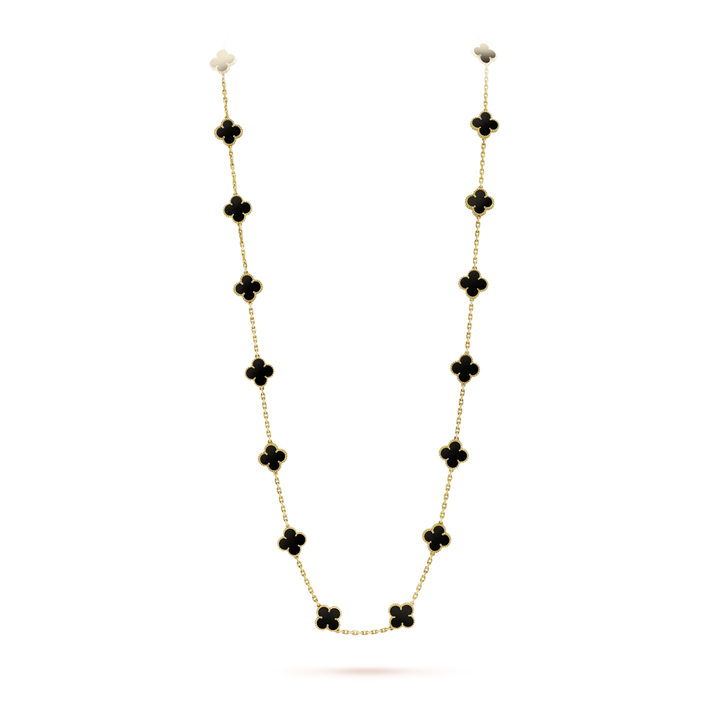 [ECHO ]CLOVER 20 MOTIFS ONYX NECKLACE