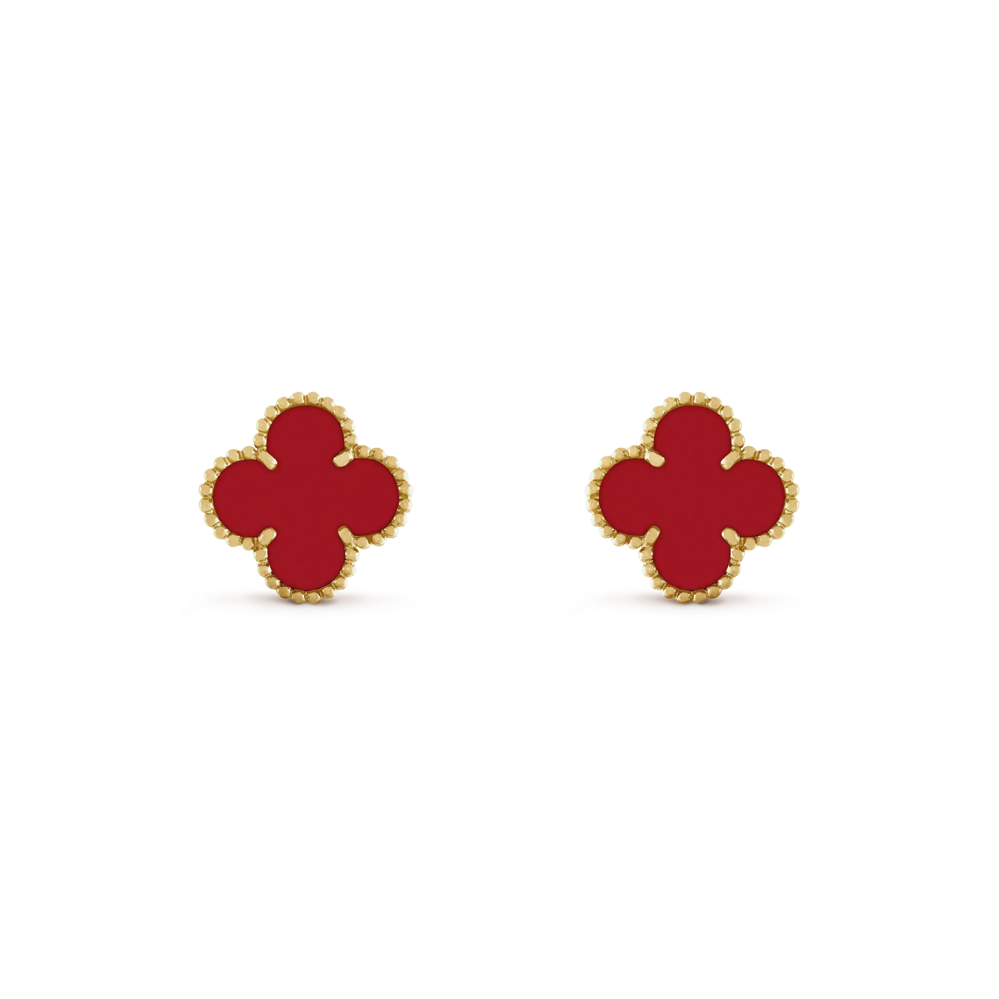 [ECHO ]CLOVER MINI 9.5MM CARNELIAN EARRINGS
