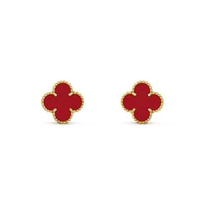 [ECHO ]CLOVER MINI 9.5MM CARNELIAN EARRINGS