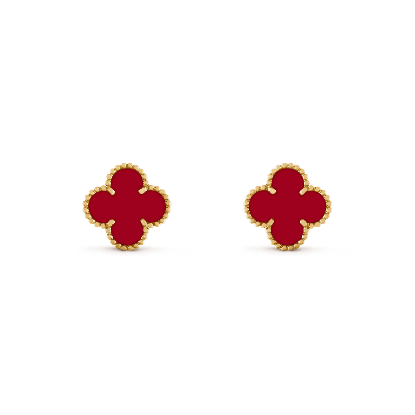 [ECHO ]CLOVER MEDIUM 1 MOTIFS CARNELIAN  EARRINGS