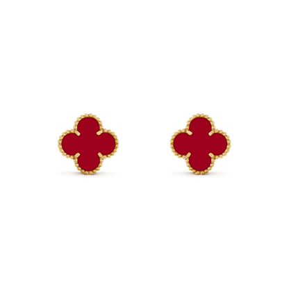 [ECHO ]CLOVER MEDIUM 1 MOTIFS CARNELIAN  EARRINGS