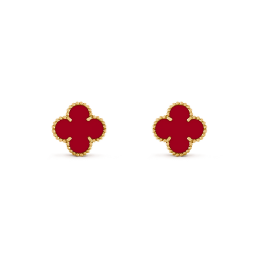 [ECHO ]CLOVER MEDIUM 1 MOTIFS CARNELIAN  EARRINGS