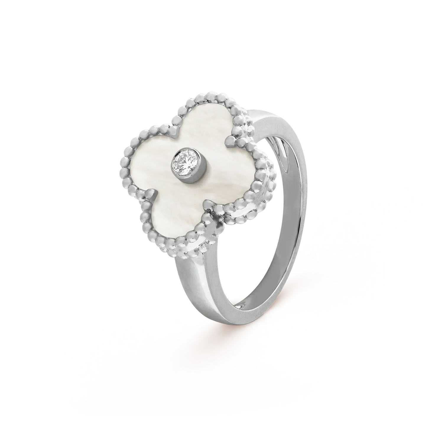 [ECHO ]CLOVER SILVER MOP DIAMOND RING