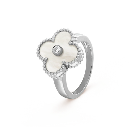 [ECHO ]CLOVER SILVER MOP DIAMOND RING