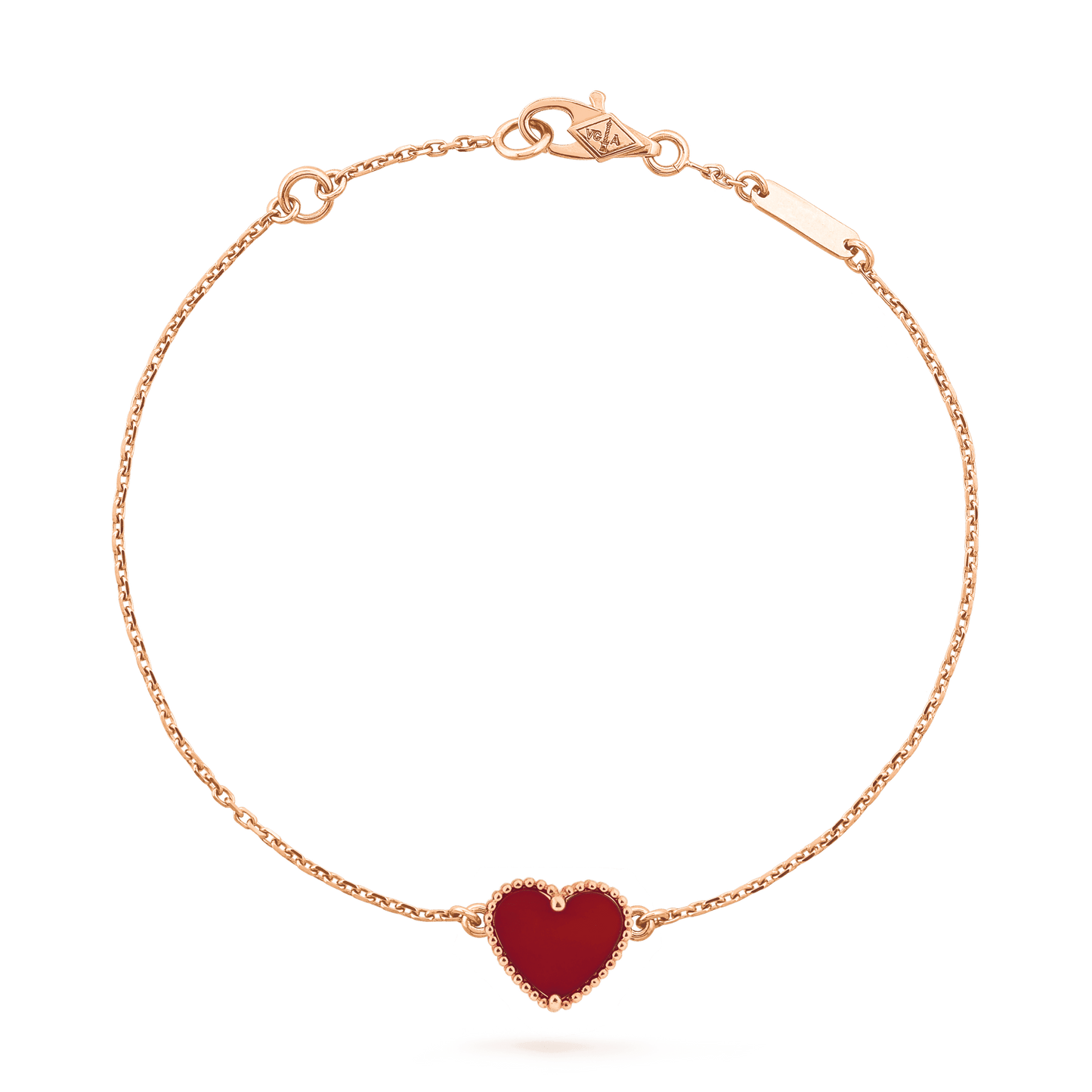 [ECHO ]HEART CARNELIAN PINK GOLD BRACELET