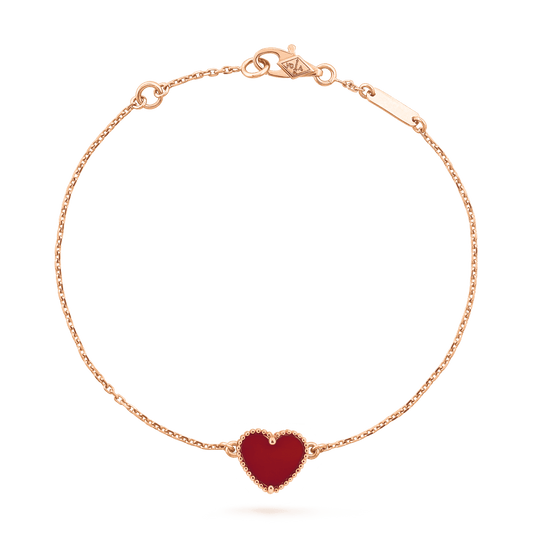 [ECHO ]HEART CARNELIAN PINK GOLD BRACELET
