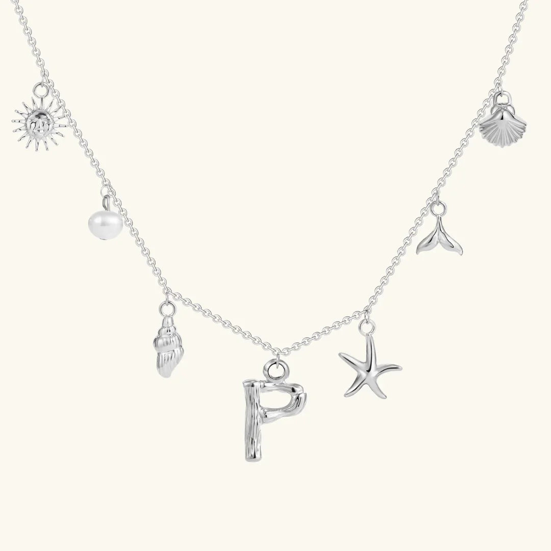 [Echo Fine]Avaria Ocean Initial Necklace