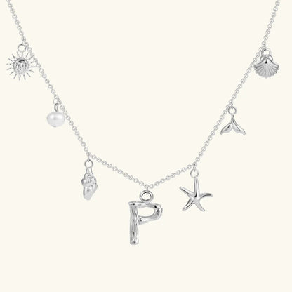 [Echo Fine]Avaria Ocean Initial Necklace
