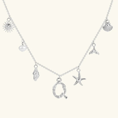 [Echo Fine]Avaria Ocean Initial Necklace