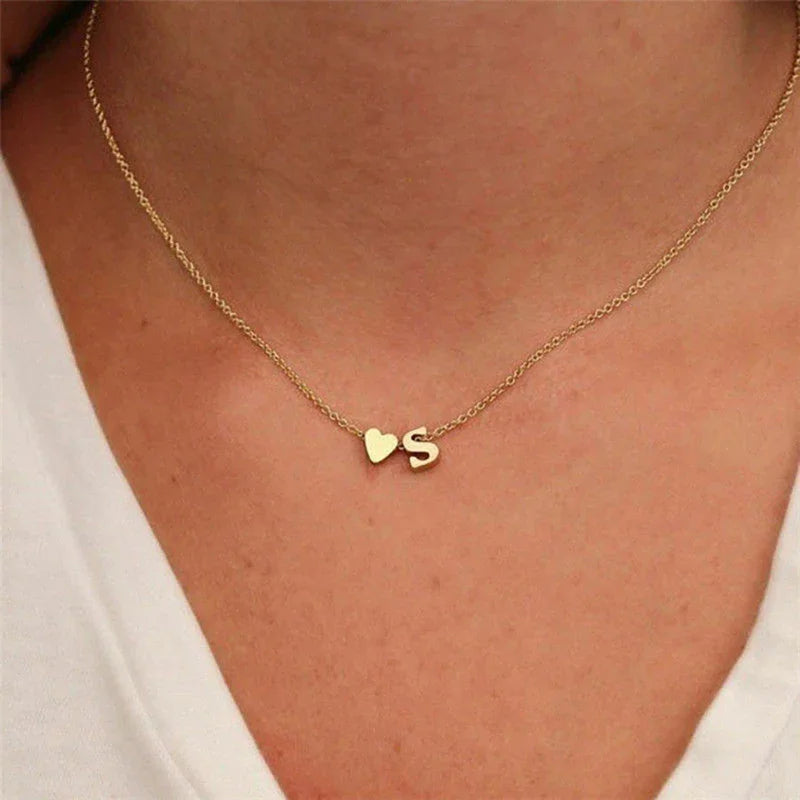 [Echo Fine]Ria Initial Letter Gold Necklace