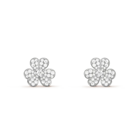 [ECHO ]CLOVER COMOS DIAMOND EARRINGS SILVER